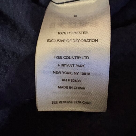 NWOT Mens Free Country Calabaza II Brick Fleece Full-Zip Jacket Navy S Small - Picture 6 of 9